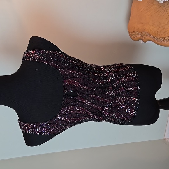 Vintage Ricki Freeman for TJ Nites beaded sequin formal tank top - Picture 3 of 10